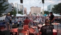 Thumbnail image for Photo of band playing in front of crowd