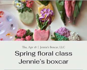 Image for Spring Flowers Cookie Class at Jennies Boxcar 
