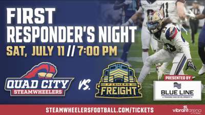 Image for First Responders Night  Quad City Steamwheelers Vs Fishers Freight