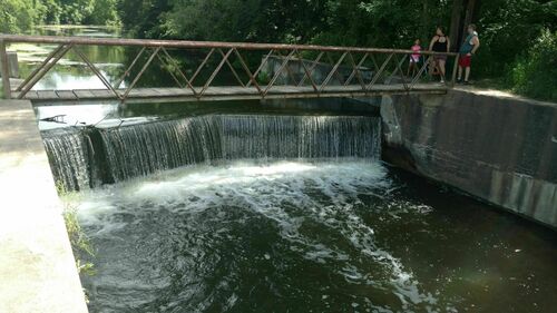 waterfall on small canal