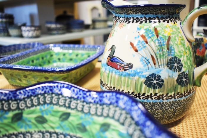 colorful pottery