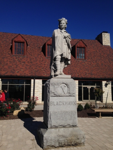 statue of black hawk native american