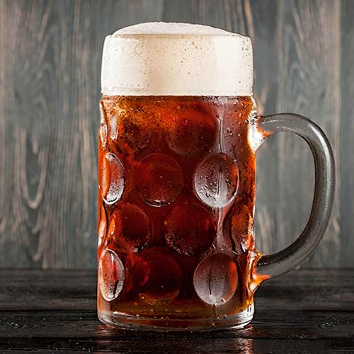 glass mug of amber beer