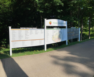 Birdies for Charity Program sponsor board