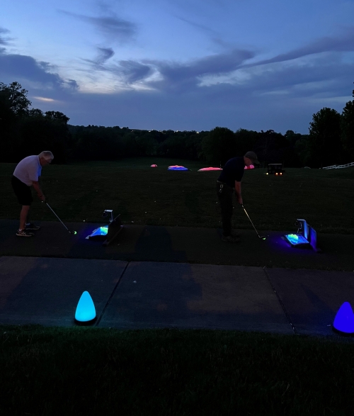 glow golf at night
