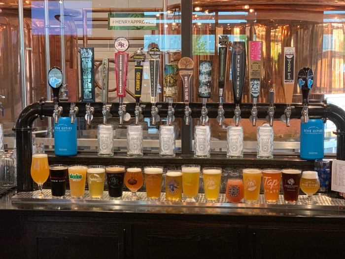 14 craft beers on tap
