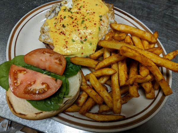 Breakfast Burger and Fries