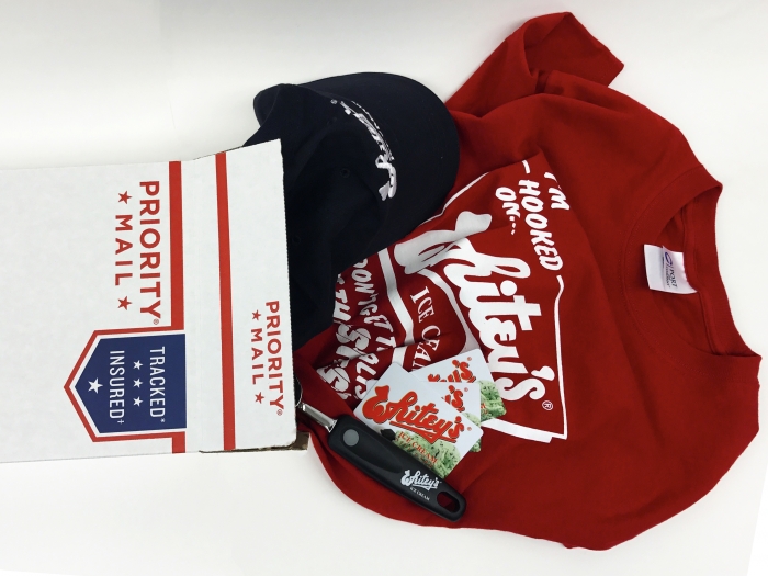 gift box of whitey's ice cream merchandise