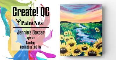 Image for Paint Nite Riverside Sunflower Blooms at Jennies Boxcar