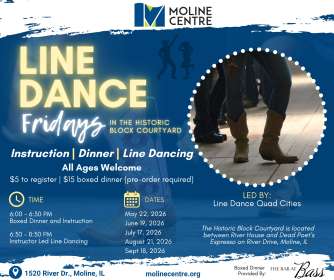 Image for Moline Centre Presents Line Dance Fridays in the Historic Block Courtyard