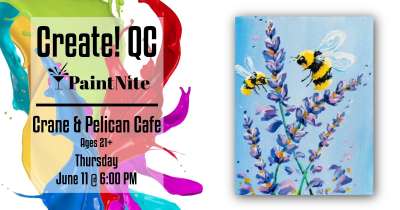 Image for Paint Nite Buzzin Lavender at Crane and Pelican Cafe