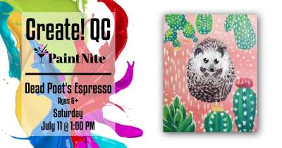 Image for Paint Nite at Dead Poets Espresso Hedgehog Cactus Cutie