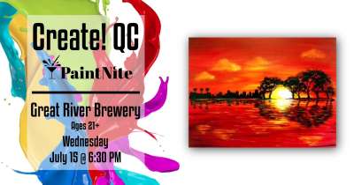 Image for Paint Nite at Great River Brewery Paradise City Sunset
