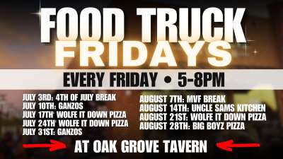 Image for FOOD TRUCK FRIDAYS AT OAK GROVE TAVERN