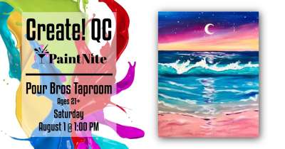 Image for Paint Nite Crescent Wave Wonder at Pour Bros Craft Taproom