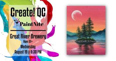 Image for Paint Nite at Great River Brewery Summer Sunset Island